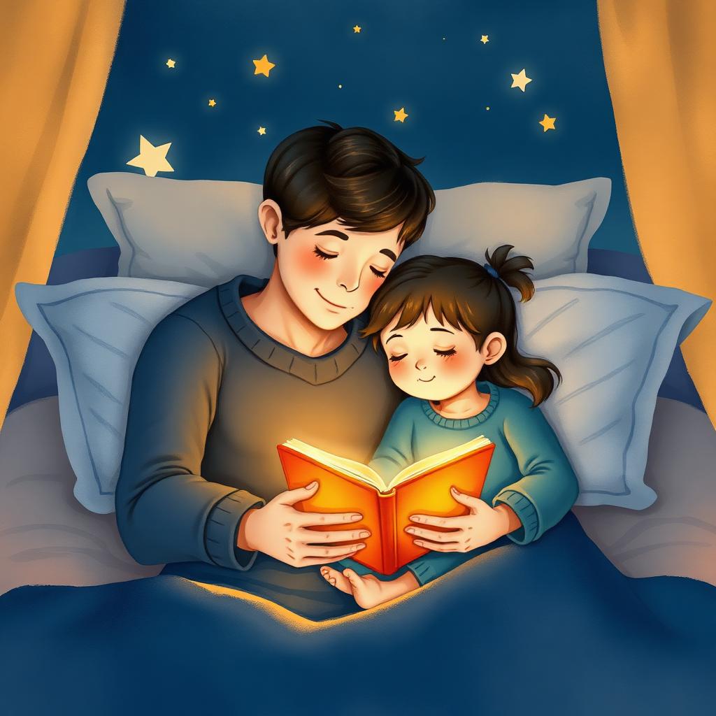 Parent and child reading together